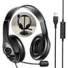 Wired Headphones with Microphone over Ear Headset Gaming