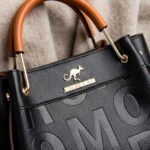 Signature Embossed Tote-Classic Black & Tan - Image 2