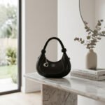 Luna Crescent Hobo Bag-Midnight Black