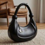 Luna Crescent Hobo Bag-Midnight Black - Image 2