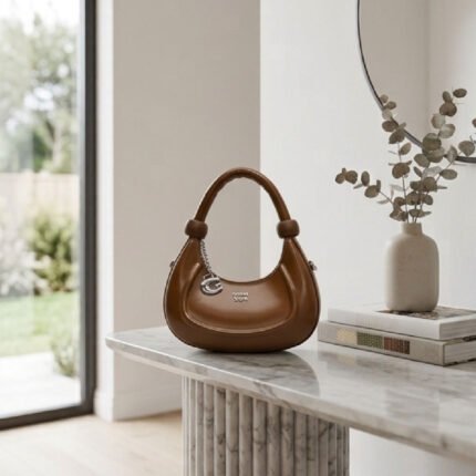 Luna Crescent Hobo Bag-Warm Mocha