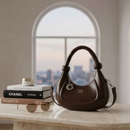 Luna Crescent Hobo Bag-Dark Espresso