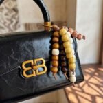 Signature Beaded Mini Satchel-Glossy Black - Image 3