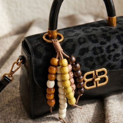 Signature Leopard-Print Mini Satchel-Black Leopard