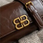 Modern Chain-Link Cylinder Bag-Deep Espresso - Image 2