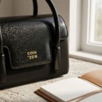 Modern Structured Mini Tote-Jet Black - Image 3
