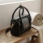 Modern Structured Mini Tote-Jet Black