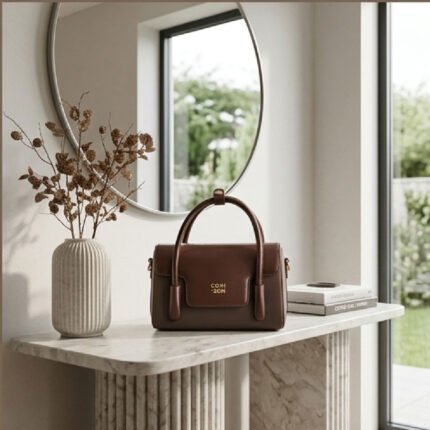 Modern Structured Mini Tote-Rich Espresso