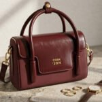 Modern Structured Mini Tote-Burgundy Wine