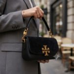 Signature Suede & Leather Chain Bag-Classic Black - Image 3