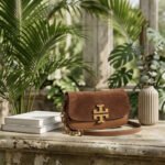 Signature Suede & Leather Chain Bag-Warm Espresso