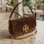 Signature Suede & Leather Chain Bag-Warm Espresso - Image 3