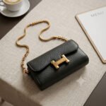 Gloncy Textured Chain-Link Satchel-Classic Black - Image 3