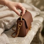 Gloncy Textured Chain-Link Satchel-Warm Espresso - Image 3