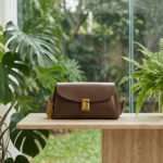 Minimalist Charm Saddle Bag- Espresso