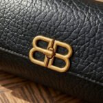 Textured Chain-Link Cylinder Bag-Classic Black - Image 3