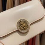 Vintage-Inspired Medallion Shoulder Bag-Creamy Ivory - Image 2