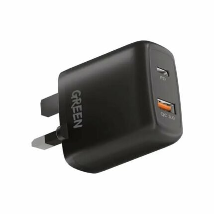Green Lion Dual USB Port Wall Charger 20W PD+QC3.0  – GNC20WWCBK