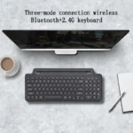 2.4G Wireless Bluetooth Keyboard with Number Touchpad Mouse Card Slot Numeric Keypad - Image 4