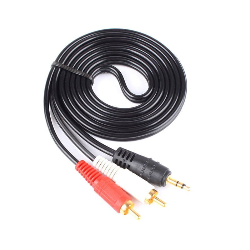 3.5mm-Male-Jack-to-AV-2-RCA-Male-Stereo-Music-Audio-Cable-1.5m-1.jpg 1.5M 3.5 to 2RCA AV CABLE Copper OD3.5 - Image 1
