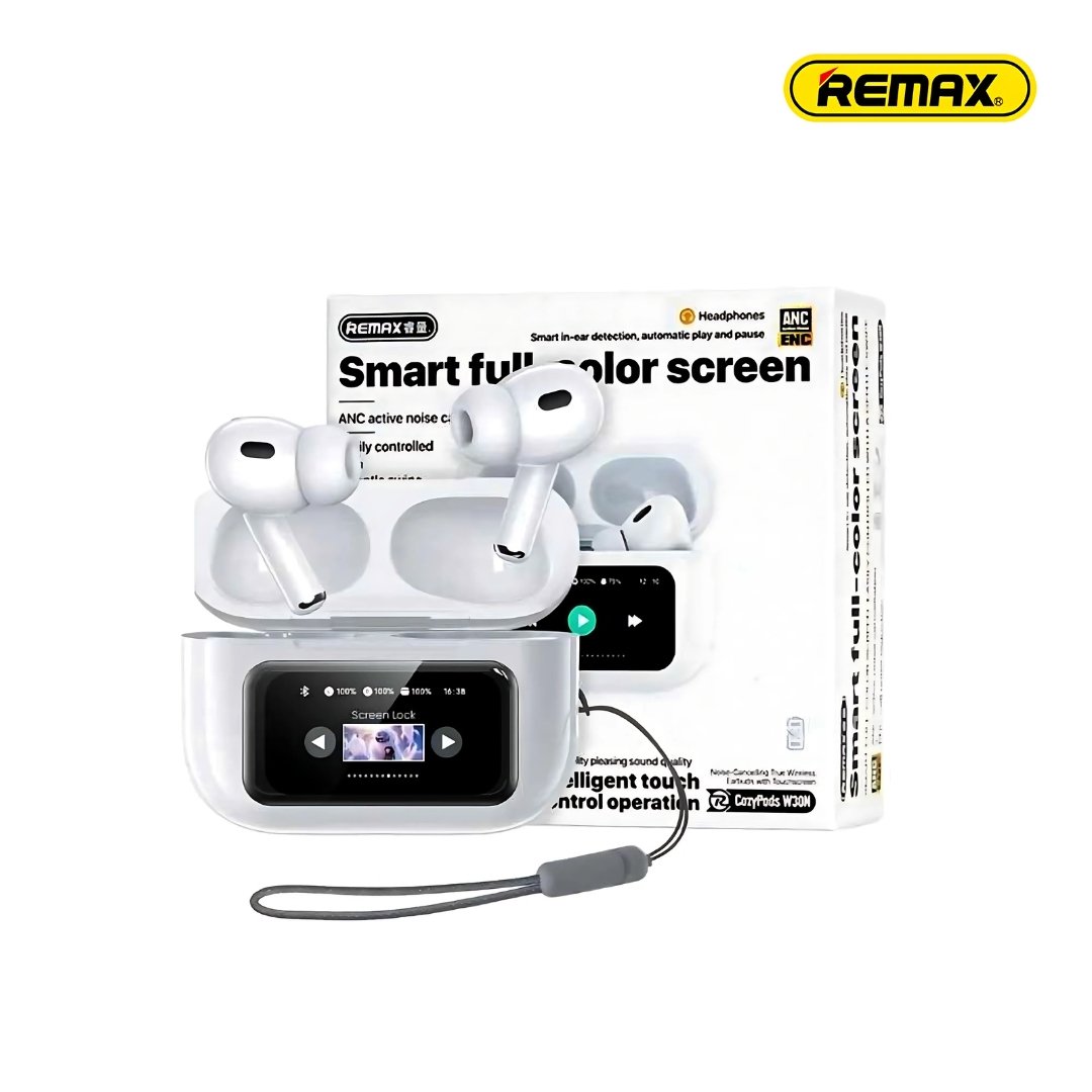 Untitled-design-4.jpg REMAX - COZYPODS W30N ANC+ENC Bluetooth Wireless Earbuds - White - Image 1