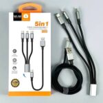 WUW-X222 Silicone 5 in 1 Fast Charging Cable