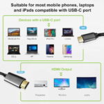 TYPE-C TO HDMI CABLE+IC 1.8m - Image 2