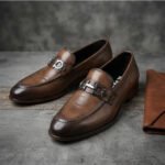 El Paso Gancini-Inspired Ornament Loafers-Burnished Dark Brown