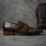 El Paso Classic Double-Buckle Loafers-Burnished Dark Brown - Image 2