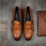 El Paso Classic Double-Buckle Loafers-Tan Burnished - Image 2