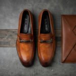 El Paso Classic Metal-Accented Loafers-Tan Burnished - Image 3