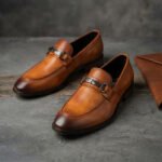 El Paso Classic Metal-Accented Loafers-Tan Burnished
