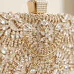Radiant Crystal-Embellished Evening Clutch-Champagne Gold - Image 2