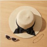 Classic Ribbon-Trimmed Straw Fedora-Natural Straw with Black Ribbon - Image 3