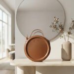 Circular Minimalist Crossbody Bag-Brown - Image 2