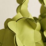 Petal-Layered Floral Tote-Lime Green - Image 2