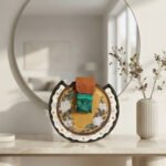 Whimsical Floral Circular Statement Bag-Tan and White with Floral Accents - Image 2