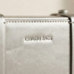 Metallic Trunk Box Clutch-Silver - Image 3