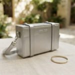 Metallic Trunk Box Clutch-Silver