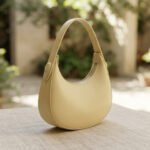 Modern Crescent Shoulder Bag-Pale Yellow