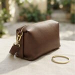 Essential Pebbled Leather-Look Crossbody-Dark Brown - Image 3