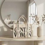 Gentlewoman Canvas Tote-Cream and Black - Image 2