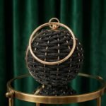 Spherical Crystal Woven Evening Clutch - Image 3