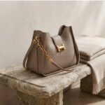 Signature Structured Chain-Link Hobo Bag-Soft Taupe - Image 2