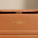 Structured Minimalist Shoulder Bag-Warm Tan - Image 3