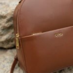 Essential Minimalist Daily Backpack-Warm Saddle Brown - Image 2