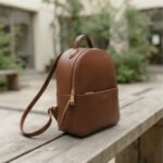 Essential Minimalist Daily Backpack-Warm Saddle Brown - Image 3