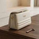 Structured Minimalist Shoulder Bag-Soft Cream - Image 2