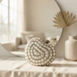 Pearl-Encrusted Heart Evening Clutch-Cream Pearl and Silver-Tone Hardware - Image 2