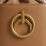 Modern Minimalist Drawstring Bucket Bag-Warm Tan - Image 2